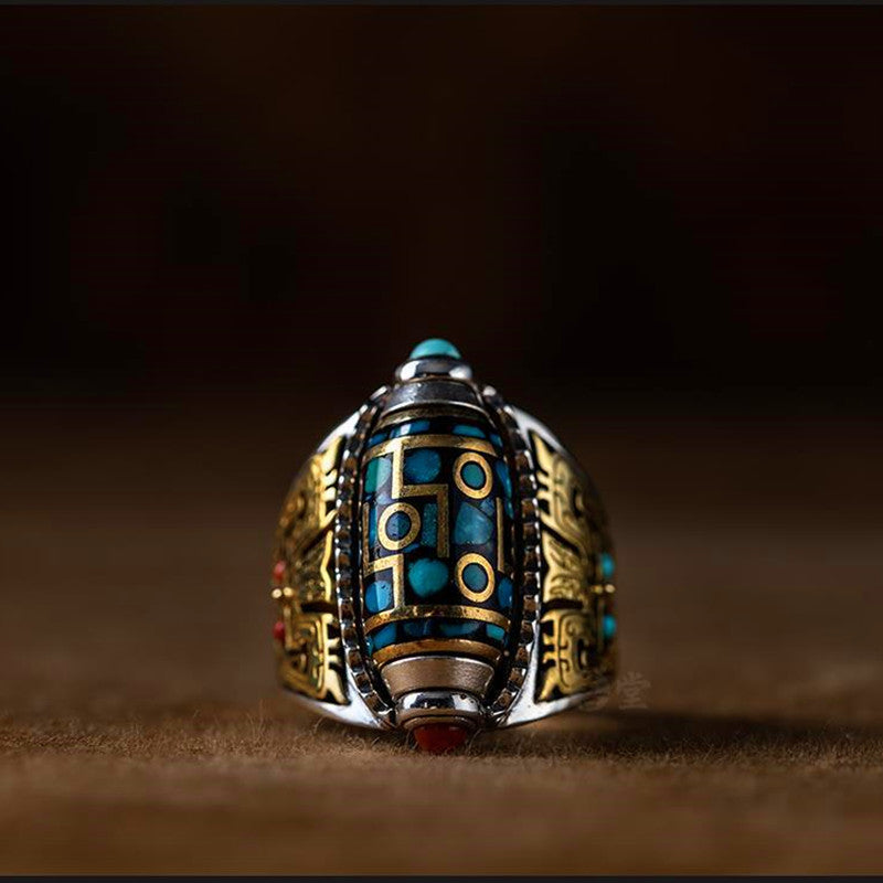 خاتم مرصع بحجر الفيروز ORIGINAL