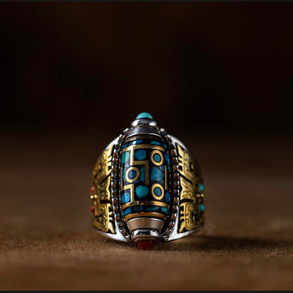 خاتم مرصع بحجر الفيروز ORIGINAL